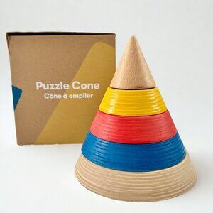 Monti Kids New in Box Wooden Montessori Puzzle Cone
